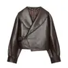 Venta Caliente Transfronteriza AliExpress Nuevo Llegado Primavera 2026 Moda Europea y Americana Delgado Manga Larga Solapa Hebilla Chaqueta Corta