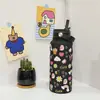 Taza Termo de Gran Capacidad Estilo Nuevo Transfronterizo Dibujos Animados Portátil al Vacío para Niños Estudiantes Deportistas Botella de Agua Taza de Agua Impresa para Exteriores