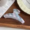 Pinza de Garra Bofiya con Rayas Brillantes Estilo Coreano para Mujer, Pinza de Tiburón Semitransparente de Gama Alta, Pasador Versátil Accesorio para el Cabello