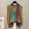 Colete Tricô Cardigã Colete Externo Versátil Outono Inverno Roupa Externa Capa Esconde-Corpo Suéter Moda Novo Solto 2026