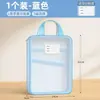 Bolsa para asignaturas en forma de L A4 doble capa malla de nylon transparente para exámenes de estudiante bolsa para documentos bolsa de almacenamiento de libros