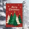 Bandeira de Jardim de Natal Papai Noel Fofo Árvore de Natal Transfronteiriça Nova Bandeira Quente Mais Vendida Bandeira para Pátio Externo Jardim