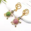 Colgante de Tortuga Colorido con Pedrería Transfronterizo para Hombres y Mujeres, Accesorios para Bolsos, Colgante para Coche, Colgante para Llavero, Llavero
