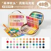 Bolsa de Almacenamiento Especial para Marcadores Acrílicos de Punta Suave para Bolsas de Tela, Gran Capacidad, No Transparente, Apilable, 84 Colores, Marcadores para Pintar
