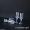 DELLHOUSE pequeno pano casa de boneca acessórios cena modelo ob11 móveis pequenos soldado simulação vinho taça de vidro