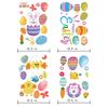 Adesivos de parede de Páscoa decorações de ovos adesivos para janelas de vidro layout de cena adesivos eletrostáticos para janelas de PVC