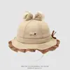 Chapéu de Pescador para Bebê Estilo Pastoral Transfronteiriço Doce Laço Chapéu de Sol para Menina Coelho da Sorte Fofo Chapéu Balde para Crianças