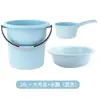 Cubo de almacenamiento de agua para el hogar, cubo grande de plástico engrosado, cubo redondo grande portátil para dormitorio de estudiantes con cubo de ropa resistente a caídas, lavabo