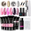 Traje de pegamento para extensión de uñas, arte de uñas, capa selladora con brillo, extensión de cristal, soporte de papel, pegamento sólido para fototerapia, pegamento para modelo, herramienta para arte de uñas