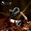 Anel aberto de aço inoxidável Steel Warrior em forma de cobra animal atacado Novo anel masculino de aço titânio Python dominador