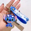 Llavero de Puntada de Alta Calidad Muñeca de Plástico Suave PVC Creativo Lilo y Stitch Colgante para Llave de Coche Regalo
