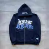 Sudadera con capucha con cremallera, estampado digital, moda Y2K Gótico Punk Hip-Hop, conector europeo y americano transfronterizo 2025