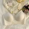 Elegante sujetador tipo camisola sin costuras con espalda en Y para mujer, sexy escote en V profundo, estilo de deseo puro, copas fijas sin aros, ropa interior cómoda para mujer