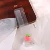 Bonito cepillo para el pelo de fresa de dibujos animados, peine pequeño transparente con purpurina para el hogar, cepillo portátil de alta estética para el cuero cabelludo