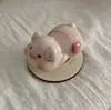 Adornos Rotatorios de Cerámica para Animales Pequeños Conejo de Cerámica Mahjong Gato de la Fortuna Juguetes Giratorios Regalos Adornos Artesanales