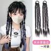 Peluca para Mujer Online Roja Doble Cola de Caballo Torcida Trenzas Boxeadoras Dulce Cool Pick Tinte Trenzas Largas Antiguas Trenzas Sucias Color Cabello Colas Trenzas