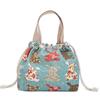 Bolsa de Lona con Cordón Estilo Japonés para Mujer Bolso de Mano Pequeño Cartera Casual para Monedas Bolso para Lonchera Bolso Pequeño de Tela Estampada Versátil
