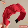 Diadema Roja de Caña Alta para Mujer Año Nuevo 2026 Nuevo Otoño e Invierno Diadema de Uso Diario para Lavarse la Cara y Peinar Accesorios para el Cabello