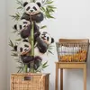 VA-E148 Panda Bambu Aquarela Desenho Animado Decoração de Quarto Sala de Estar Entrada Embelezamento Adesivos de Parede Autoadesivos Comércio Exterior