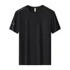 Roupa Esportiva Masculina de Verão com Manga Curta, Sensação de Gelo, Fina, Refrescante, Secagem Rápida, Fitness, Corrida, Casual, Camiseta de Secagem Rápida