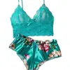 Conjunto de lencería sexy transfronterizo europeo y americano para Amazon y AliExpress, sujetador de encaje seductor transparente y falda corta para coquetear