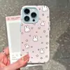 Aplicável à capa de celular iPhone 17 Pro Max Apple 16 Fofa estilo coreano 15 Pro À prova de queda 14 Estrelas Espalhadas Coelho