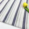 Algodão de cânhamo listra de água de lavagem sentido de textura tridimensional estilo fio Jacquard tingido em peça tecido casaco camisa roupa tecido de designer