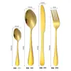 Conjunto de Talheres Dourado e Prateado com Suporte Suspenso, Conjunto de Utensílios de Cutelaria com Acabamento Espelhado - Louça de Mesa para Cozinha com Garfos, Colheres e Facas