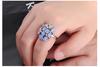 Conjunto de Anéis de Flor Cuidadosamente Selecionados, Anel de Flor de Cerâmica com Diamante Feminino Personalizado e Moderno, Estilo Simples, Fonte Aliexpress