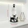 Porta Servilletas de Papel Planos 2D de Cocina y Comedor Modelo Nuevo Transfronterizo, Decoración Moderna para el Hogar con Base Gruesa de Madera