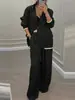 Ropa de mujer nueva para otoño e invierno 2026, transfronteriza europea y americana, Amazon, elegante chaqueta de manga larga, traje casual de pantalones de pierna ancha