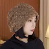 Novo Gorro de Tricô Fino e Respirável para Primavera e Outono para Mulheres, Versátil e Emagrece-Rosto, Chapéu Slouchy Estiloso