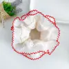 Anel de Cabelo Renda Dupla Francesa Intestino Grosso Elástico Grande Flor de Cabeça Corda de Cabelo Plissada Renda Estilo de Alta Qualidade Corda de Cabelo Bola