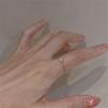 Anillo de Amor de Plata Esterlina 925 con Circonita Anillo de Dedo Exquisito de Lujo Ligero Ins para Mujer Anillo de Dedo Abierto Novedoso de Nicho de Alta Gama