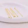Acessórios para joias diy atacado joias artesanais material com contas pino de cabeça chata de metal pino em T dourado pino de cabeça redonda para joias