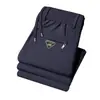 Pantalones deportivos ligeros de verano para hombre, de mediana edad, pierna recta, cintura elástica, para uso casual diario, pantalones largos de pierna recta, estilo de verano para hombre