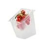 Jin's De PC Cuenco Porcionador 1/6 Caja Cuadrada Transparente para Porciones Plato para Comida Resistente a Caídas Cuenco para Comida Rápida Plato para Porciones de Fruta