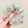 Coreano Colorido Cabelo Loop Flor Dupla camada Chiffon Margarida Corda de Cabelo Internet Celebridade Novo Estilo Corda de Cabelo Bola da Menina Acessórios para o Cabelo