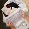 Bragas de Encaje Estilo Francés para Mujer, Entrepierna Antibacteriana de Seda sin Costuras, Calzones de Malla Hueca de Cintura Media para Mujer