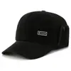 Novo Chapéu de Algodão Masculino para Exterior de Inverno para Homens de Meia-Idade e Idosos Vovô com Pelúcia Quente Boné de Baseball Proteção para Orelhas de Velho Proteção Contra Frio Chapéu Bico de Pato