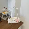Bolsa Baguete Colorida com Design de Bolinhas Niche Coreano para Mulheres 2026 Novo Modelo Bolsa de Ombro para Uso Diário