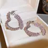 Pendientes de mariposa y flor de circón transfronterizos europeos y americanos, de diseño único, exquisitos y dulces, pendientes versátiles y elegantes para mujer
