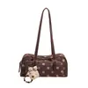 Elegante bolso de lunares para mujer, nuevo bolso de lona para el hombro 2026, elegante y versátil para ir al trabajo y citas, bolso de hombro