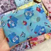 Sacola de compras de desenho animado 210D poliéster grande dois em um dobrável portátil