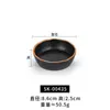 Plato de condimento de melamina negro plato para mojar cocina coreana plato pequeño dos compartimentos tres compartimentos plato pequeño doble compartimento plato de sabor comercial