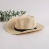 Chapéu de Palha Masculino Verão Aba Larga Chapéu de Sol Pai e Filho Cowboy de Palha Chapéu Superior Novo Chapéu de Sol de Praia Chapéu de Sol