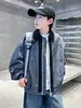 Jaqueta Color Block com Gola para Meninos Estilo Primavera/Outono 2026 Nova Tendência Cool Casual Roupa Exterior para Crianças de Tamanho Médio a Grande Versátil Roupa de Trabalho Top