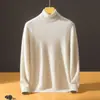 ¡Original! Suéter de Cachemira para Hombre de Cuello Alto, Suéter Pulóver de Cachemira de Manga Larga, Capa Base, Capa Interior, Suéter de Lana, Tejido de Punto para Combinar con Abrigo
