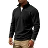 Colección otoño e invierno para hombre estilo europeo y americano: sudadera para hombre con cuello alto, media cremallera, manga larga, diseñada para exportación