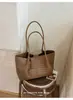 Bolsa de axila com textura tecida de nicho transfronteiriça feminina nova bolsa tote retrô de grande capacidade para o dia a dia bolsa de ombro única alta